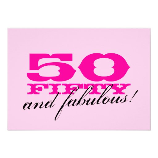 50th Birthday Party Invitations For Women 5 X 7 Invitation Card Zazzle 