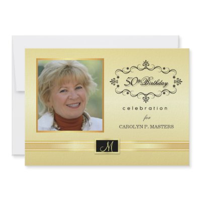 50th Birthday Party Invitations with Photo by SquirrelHugger