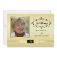 50th Birthday Party Invitations with Photo invitation