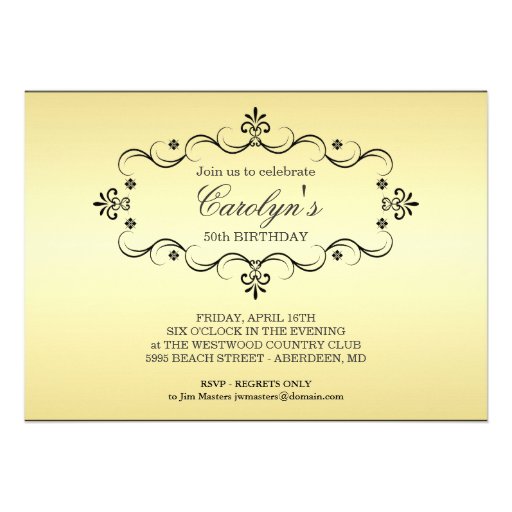 50th Birthday Party Invitations with Photo