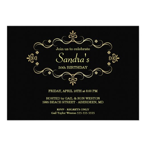 50th Birthday Party Invitations with Photo