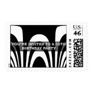 50th Birthday Party Invite Postage stamp
