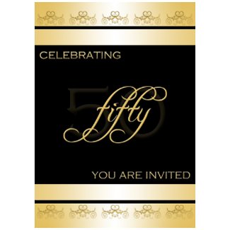 50th Birthday Party Invitations on 50th Birthday Party Personalised Invitation Invitation