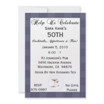 50th Birthday Party Personalized Invitation