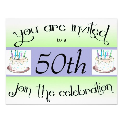 50th Birthday Party Personalized Invitation