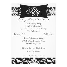 50th Birthday Party Personalized Invitation