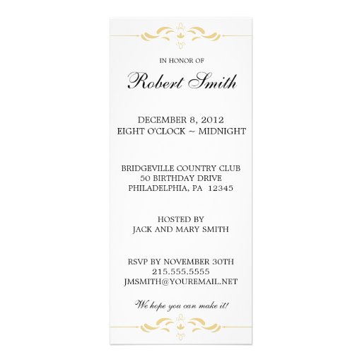 50th Birthday Party Personalized Invitation