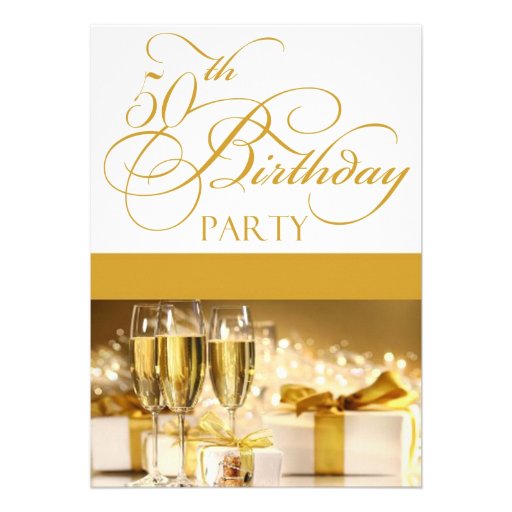 50th Birthday Party Personalized Invitation (front side)