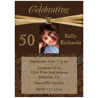 50th Birthday Party Personalized Photo Invitations invitation