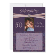50th Birthday Party Personalized Photo Invitations invitation