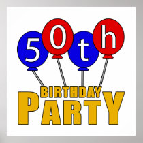 50th Birthday Party Presents Print