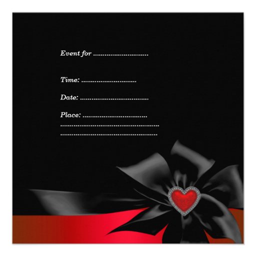 50th Birthday Party Red Silver Zebra Black White Custom Invite