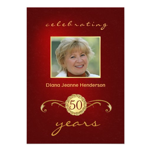 Personalized Vintage 50th Birthday Invitations
