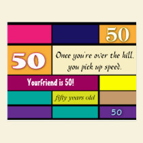 50th Birthday Postcard postcards