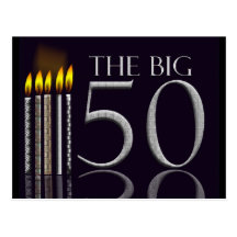 50th Birthday Postcard Invitation - Customized