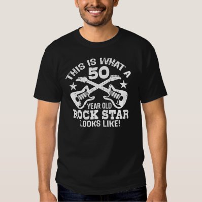 50th Birthday Rock Star Tee Shirt