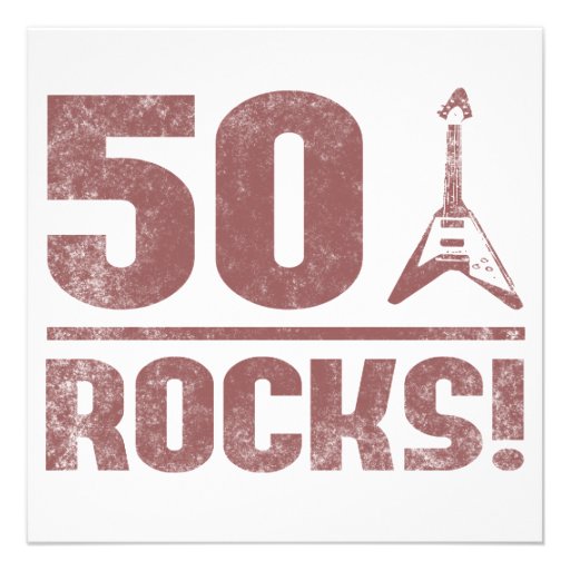 50th Birthday Rocks Announcements