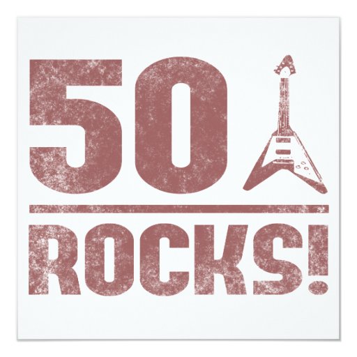 50th Birthday Rocks Card | Zazzle