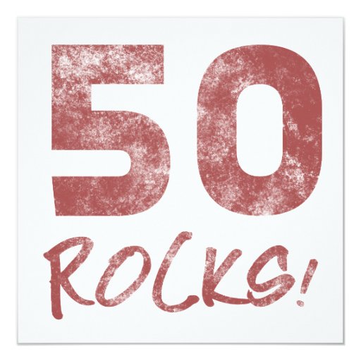 50th Birthday Rocks Invitation | Zazzle