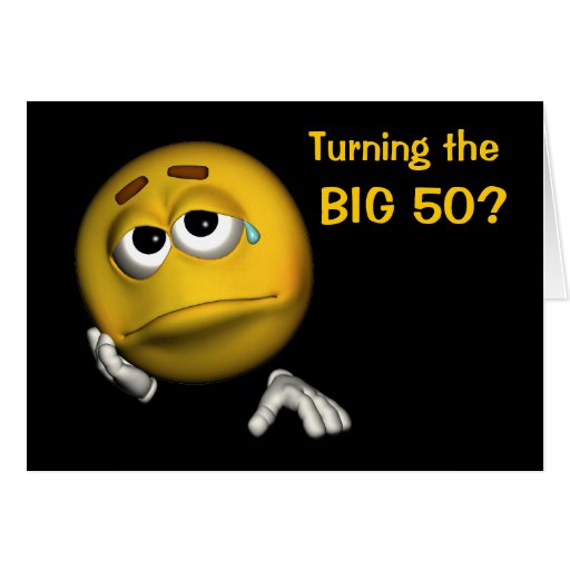 Birthday Sad Smiley Face Funny Card thumb