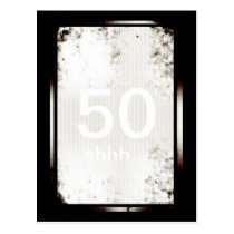 50th Birthday Shhh Minimalist Postcard postcards