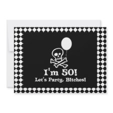 50th Birthday Skull invitation