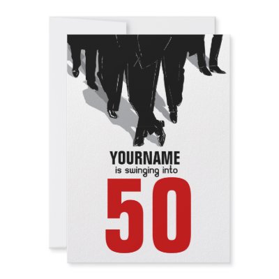 50th Birthday Swingers Rat Pack Party Personalized Invitations by birthdayblast