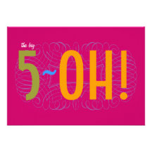 50th Birthday - the Big 5-OH! Personalized Invite