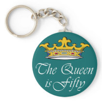 50th birthday The Queen is 50! Keychains