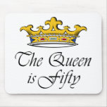 50th birthday The Queen is 50! Mouse Mats