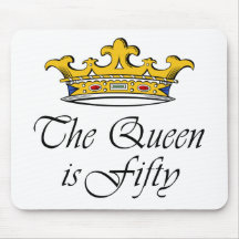 50th birthday The Queen is 50! Mouse Mats