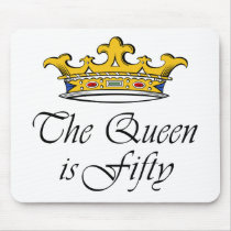 50th birthday The Queen is 50! Mouse Mats