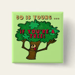50th Birthday Tree Button