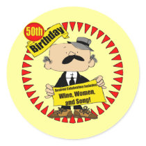 50th Birthday Wine Women Song Sticker by 50th_birthday_gifts 50th Birthday Wine Women Song Sticker