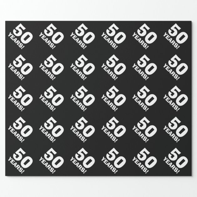 50th Birthday Wrapping Paper Zazzle