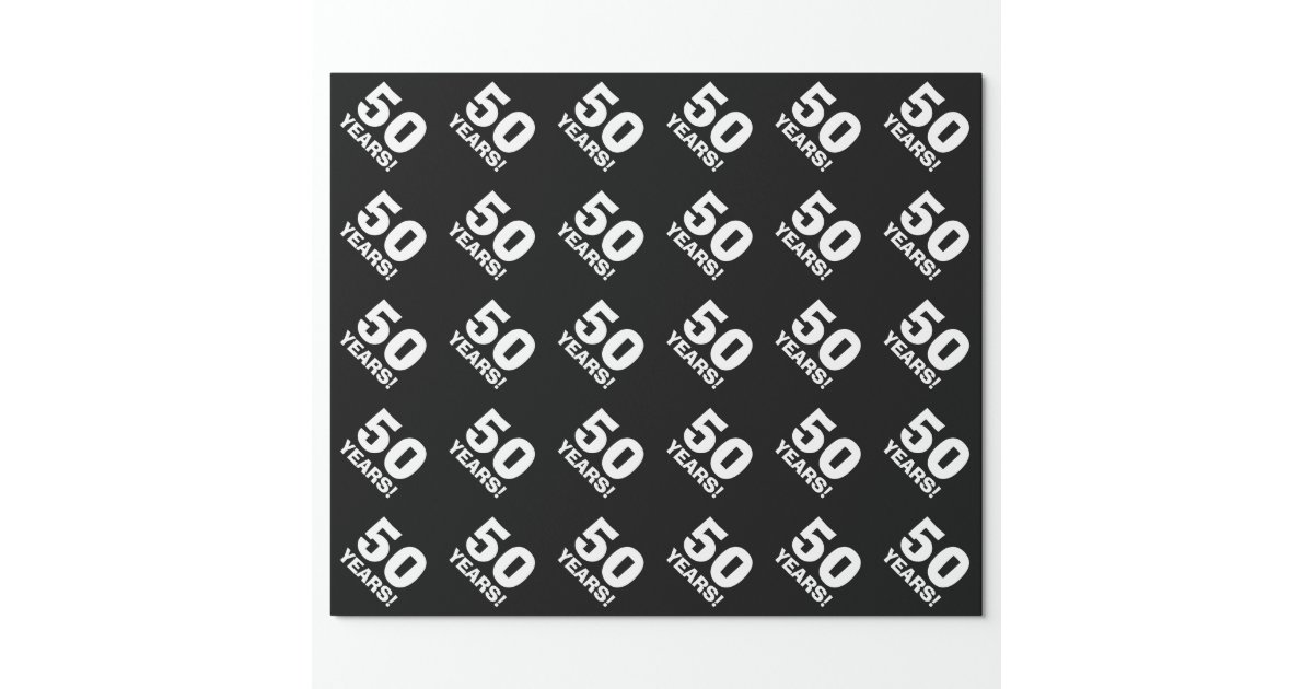 50th Birthday Wrapping Paper Zazzle