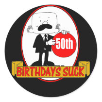 50th Birthdays Suck Sticker