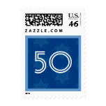 50th Fifty Birthday Party Striped Number V07 Postage