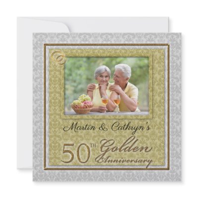 50th Golden Anniversary Custom Photo Invitation by PersonalExpressions