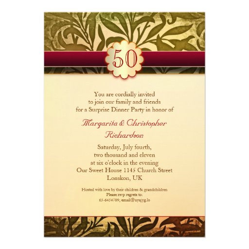 50th golden anniversary invitations