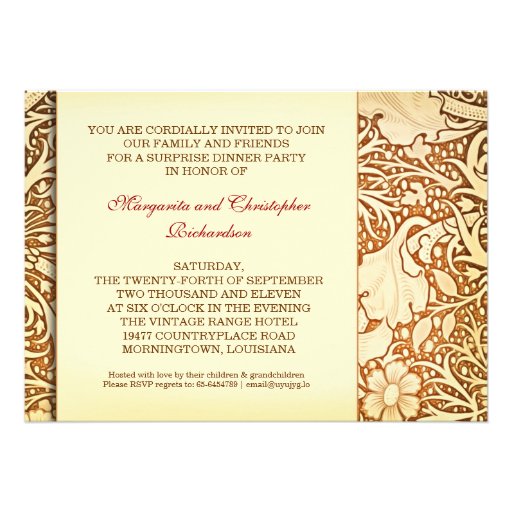 50th golden anniversary invitations with photo