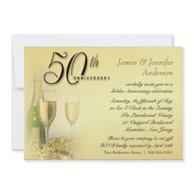 50th Golden Anniversary Party Invitations by SquirrelHugger
