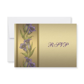 50th Golden Anniversary Purple Violet RSVP zazzle_invitation
