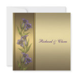 50th Golden Anniversary Purple Violets Personalized Invitation