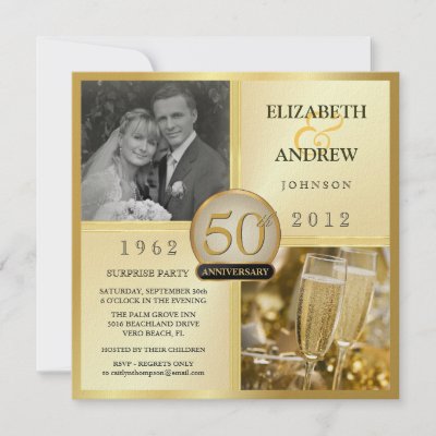 Surprise Party Invitations on 50th Golden Anniversary Surprise Party Invitations From Zazzle Com