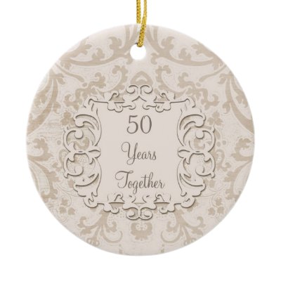 50th Golden Wedding Anniversary Custom Photo Christmas Tree Ornaments by 