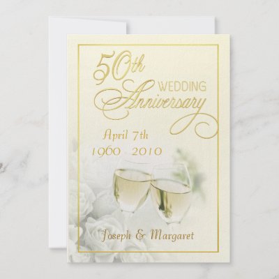 Anniversary Party Invitations on 50th Golden Wedding Anniversary Party Invitations From Zazzle Com