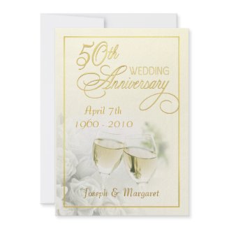 50th Golden Wedding Anniversary Party Invitations