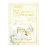 50th Golden Wedding Anniversary Party Invitations invitations