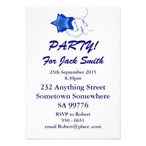 50th party with disco ball and rainbow of stars personalized announcements
